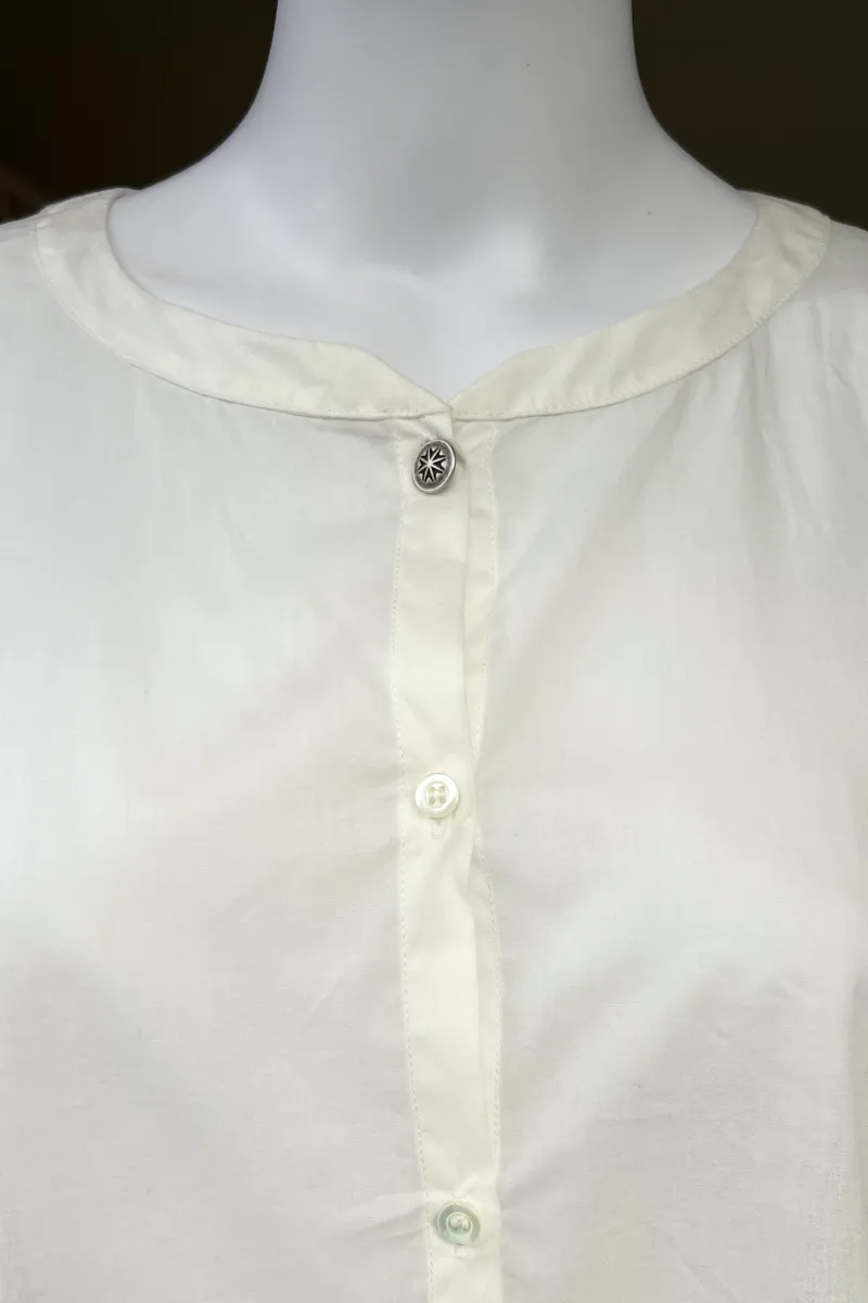 Georgina Crew Neck Blouse - White