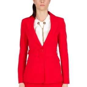 GIACCA BLAZER CON CINTURA, ROSSO