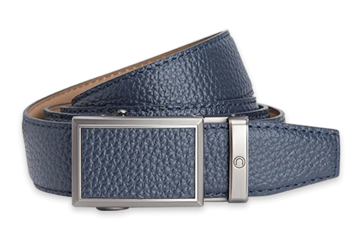 Go-In Pebble Grain Deep Sea Navy, 1 3/8 Strap, Golf Belt