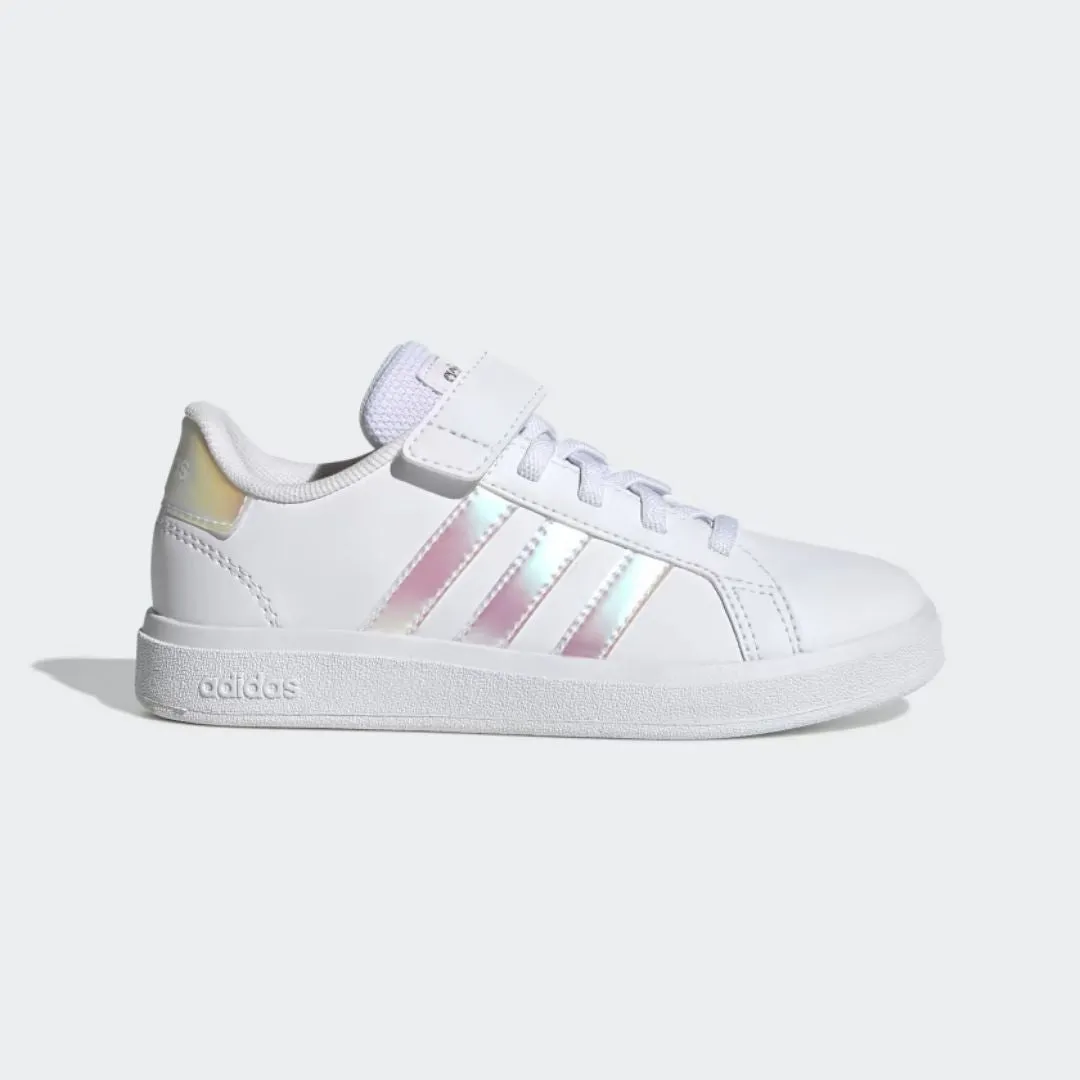 Grand Court Lifestyle Shoes (Cloud White + Iridescent + Cloud White)