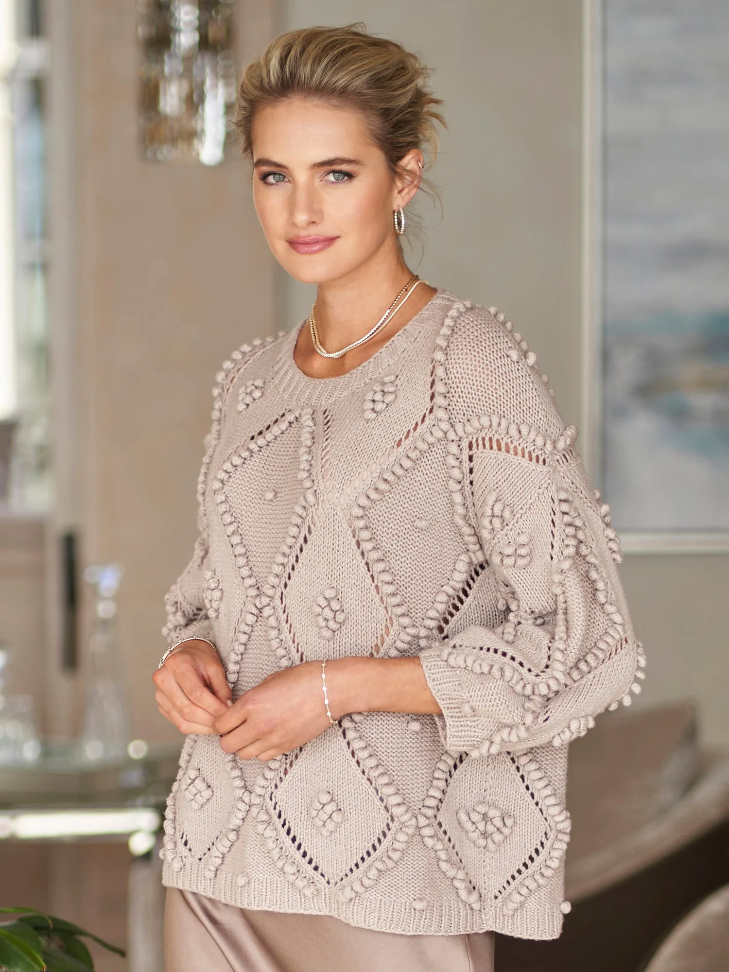 Halle Handknit Cashmere Silk Sweater