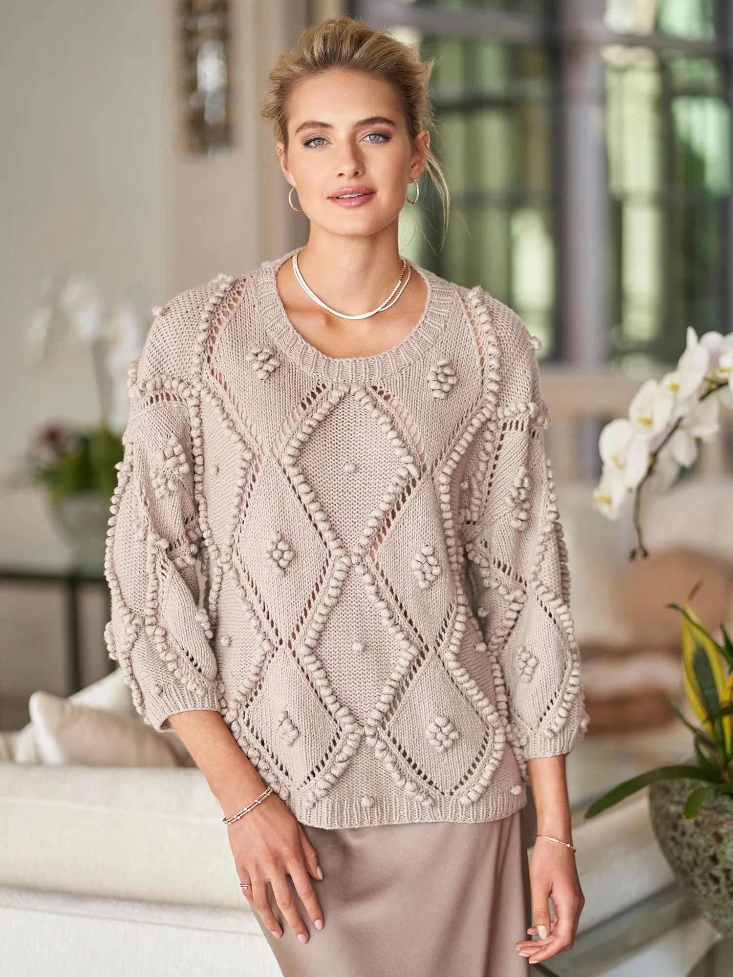 Halle Handknit Cashmere Silk Sweater