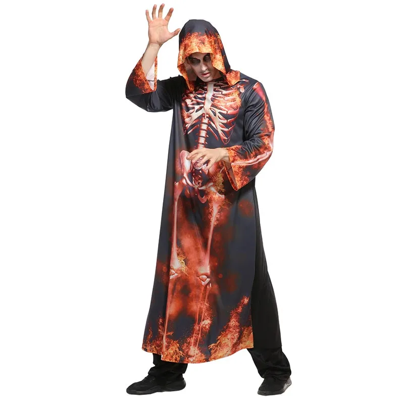 Halloween Party Skull Skeleton Costumes  Adult  Scary Monster Devil Ghost Costume Cosplay