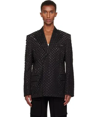 Helmut Lang Black Hole-Punched Car Blazer