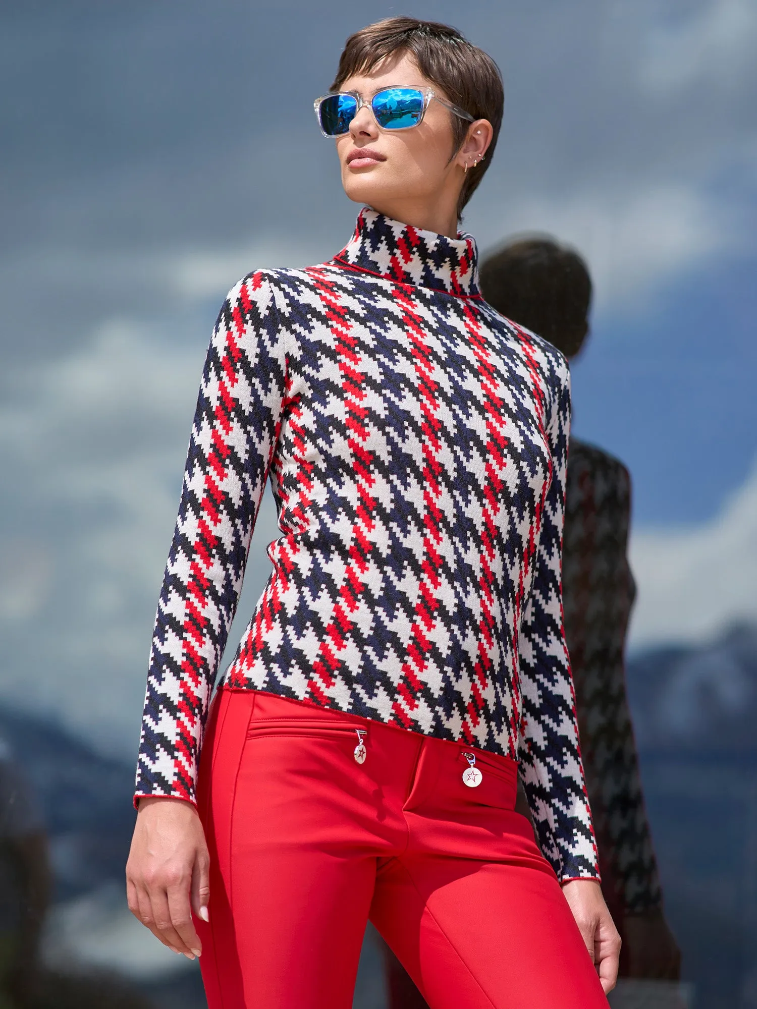 Houndstooth Ski Sweater