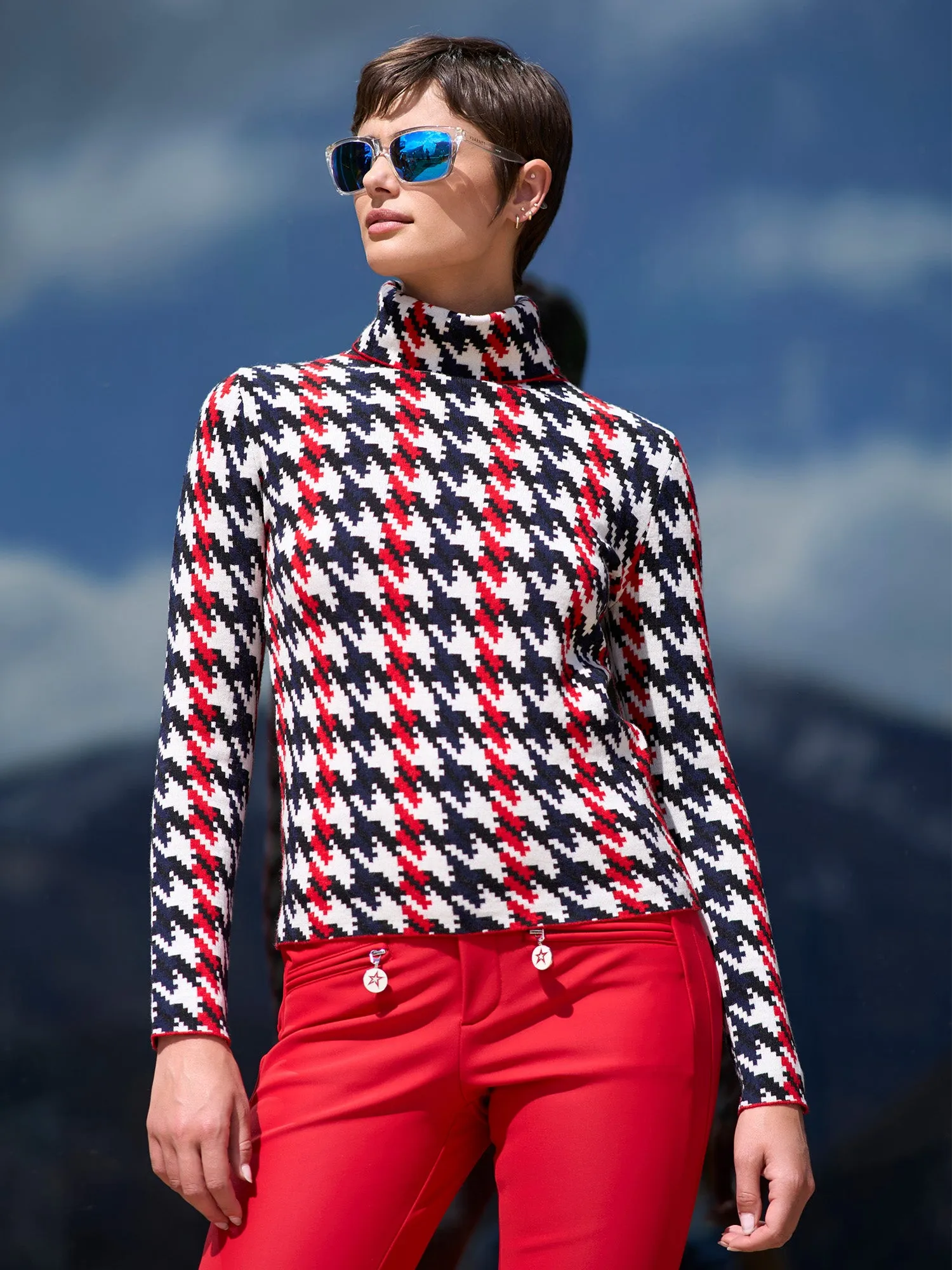 Houndstooth Ski Sweater