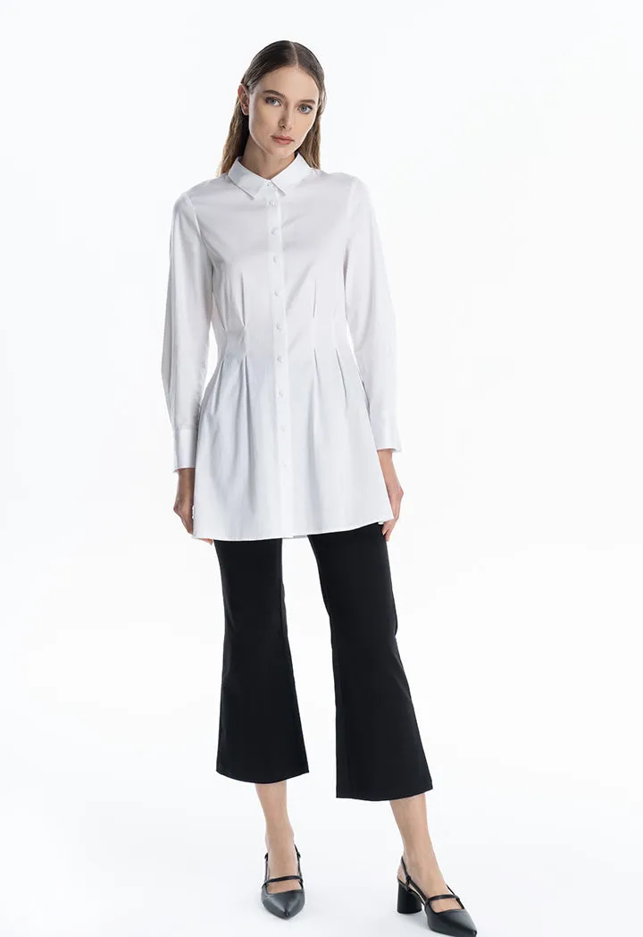 Hourglass Fit Solid Midi Shirt Dress