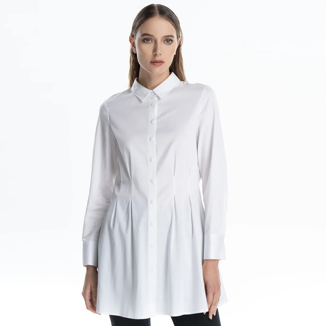 Hourglass Fit Solid Midi Shirt Dress