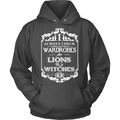 I always check Wardrobes for lions and witches, Hoodie