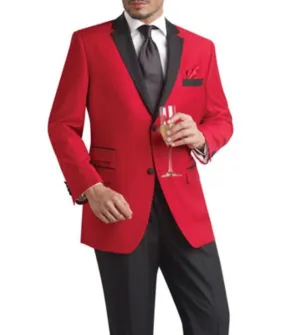 James Mens Red And Black Tuxedo | Mens Tuxedo