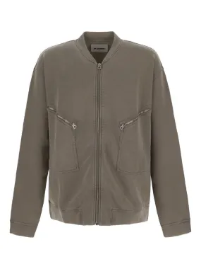 Jil Sander Zip Detailed Bomber Jacket