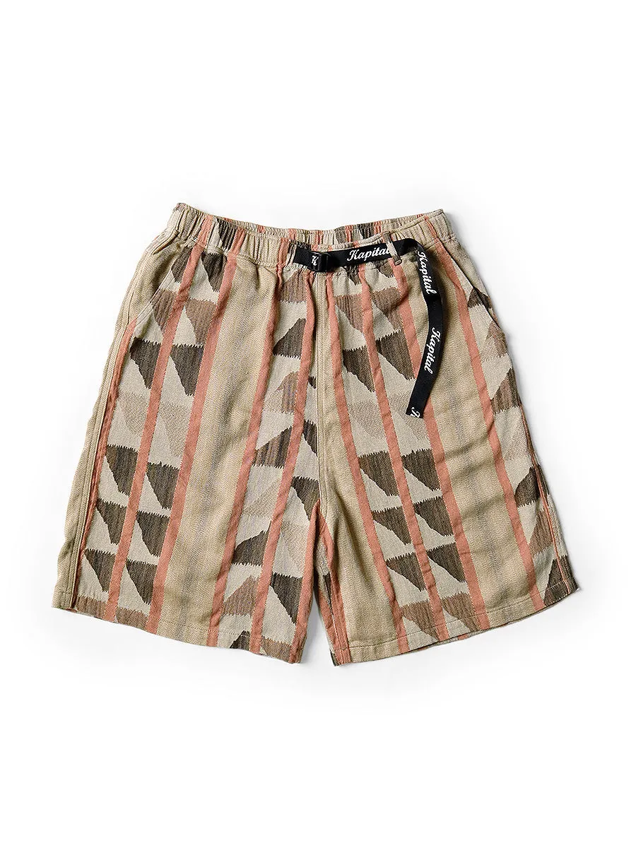 Kapital Cotton Pueblo Stripe Easy Shorts pants