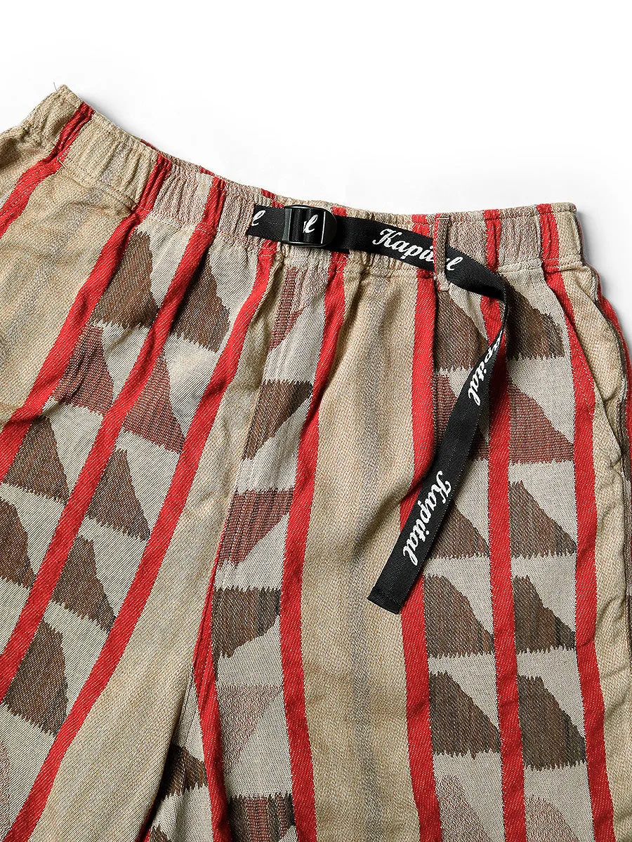 Kapital Cotton Pueblo Stripe Easy Shorts pants