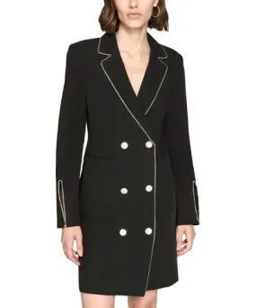 Karl Lagerfeld Paris Women's Rhinestone-Trim Tuxedo Dress