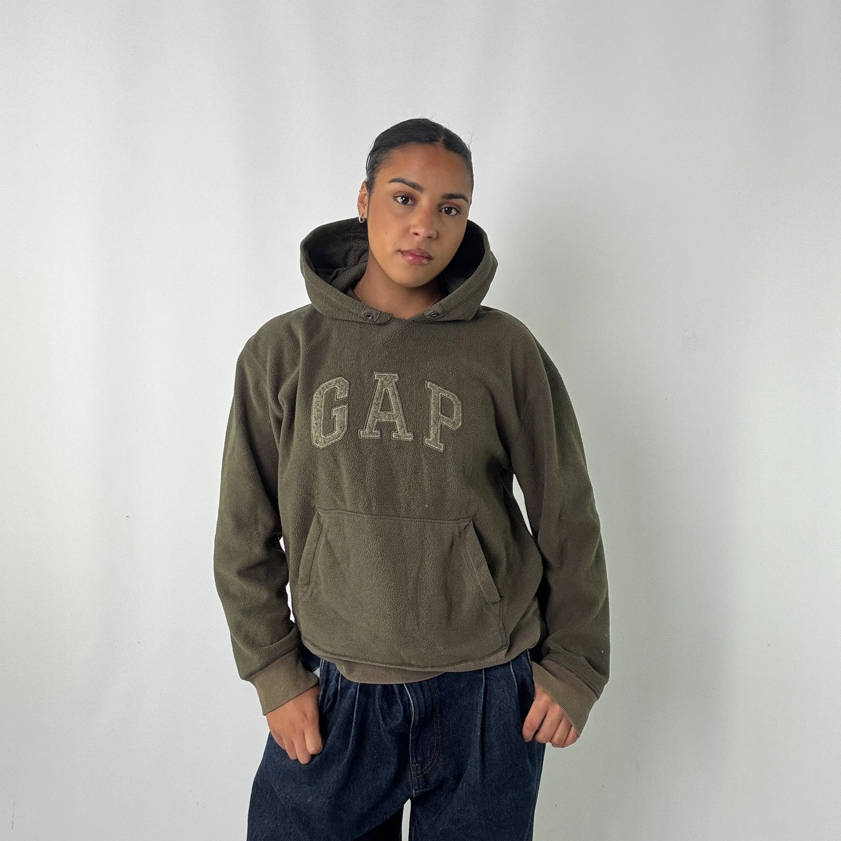 Khaki Green y2ks Gap Hoodie (M)