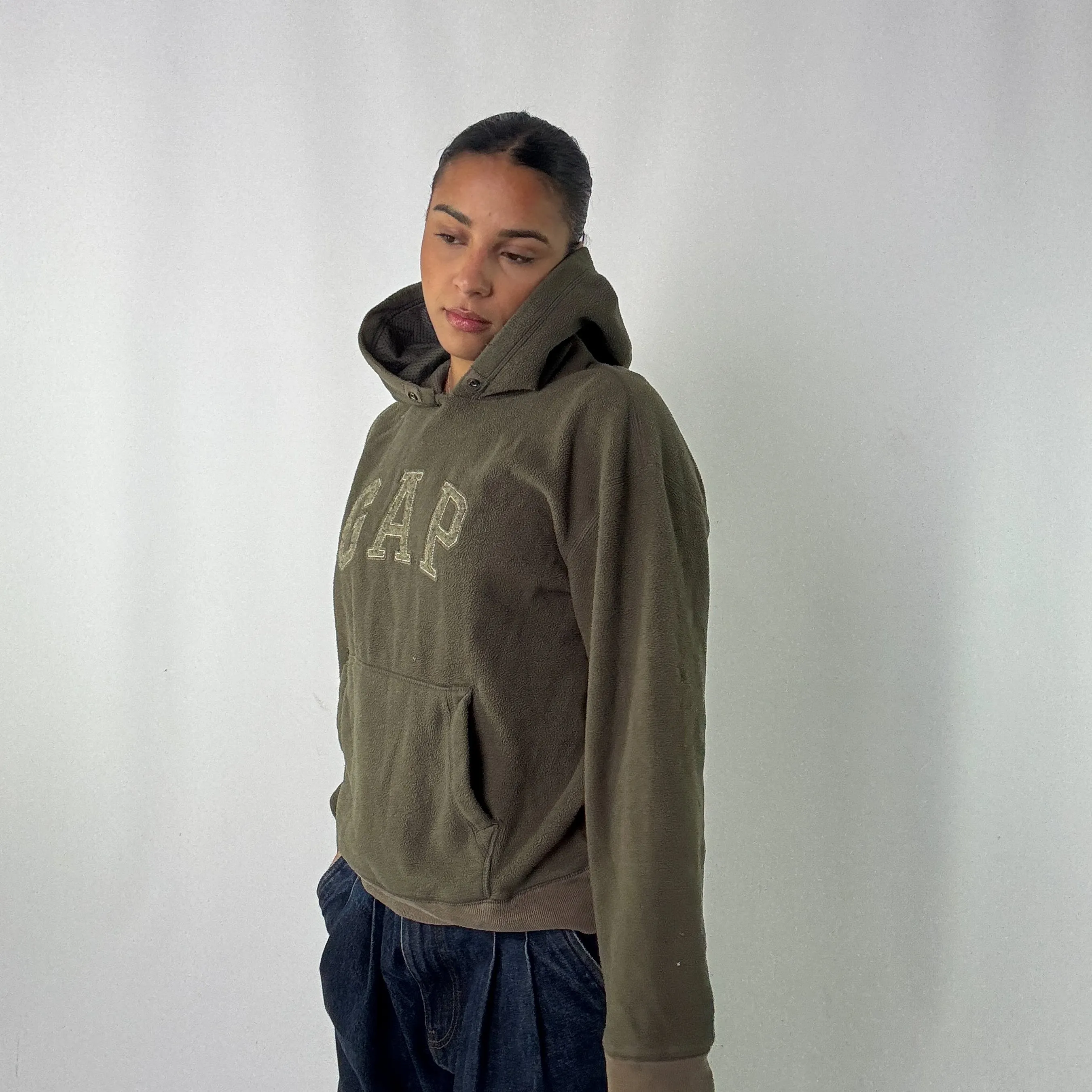 Khaki Green y2ks Gap Hoodie (M)