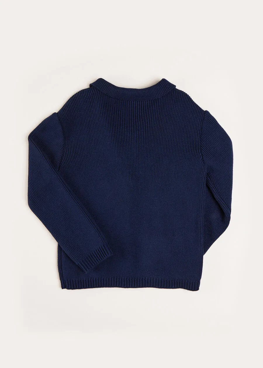 Knitted Cardigan in Navy (4-10yrs)