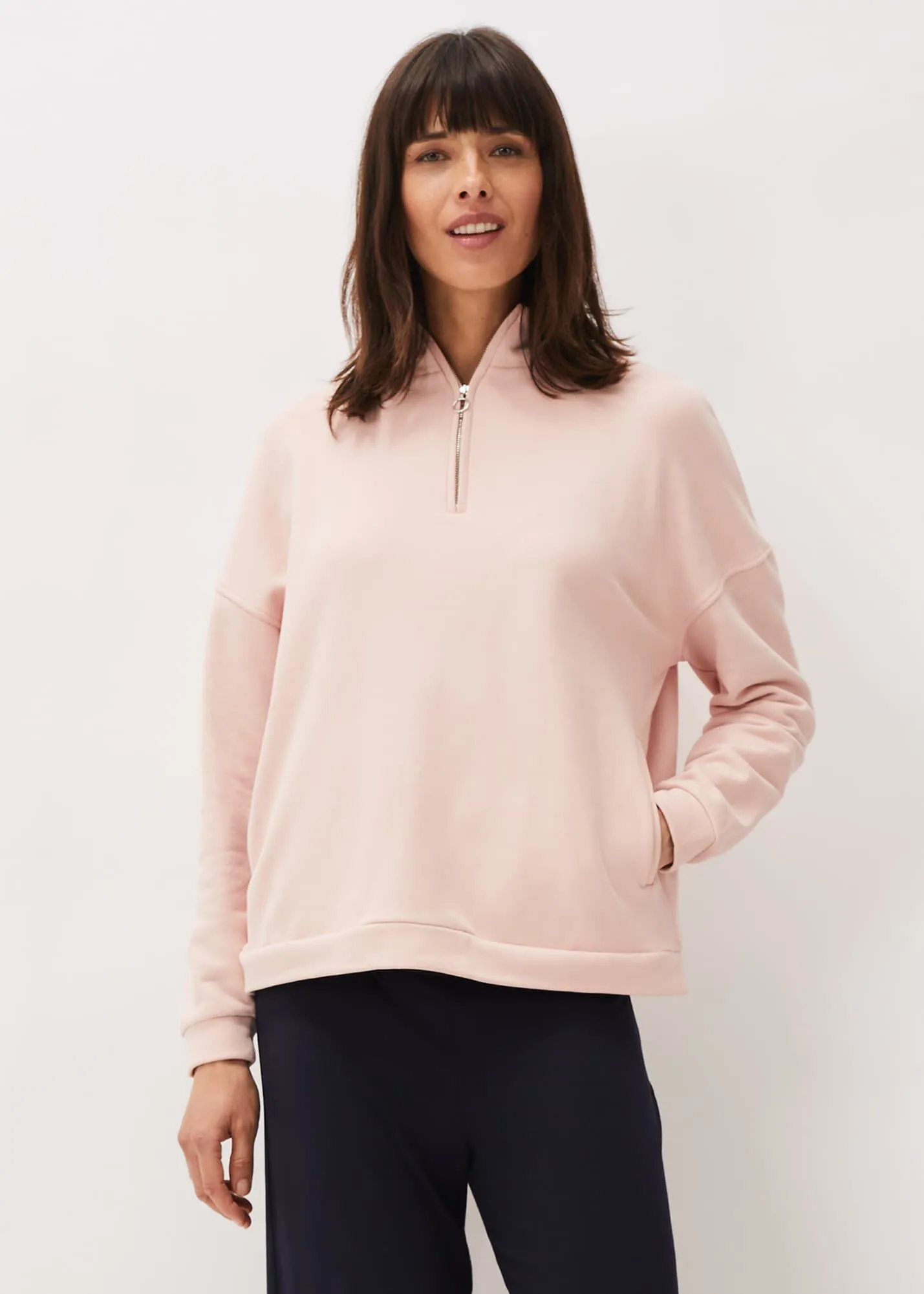 Leah Half Zip Sweater Top