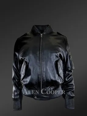 Leather Bomber Jacket