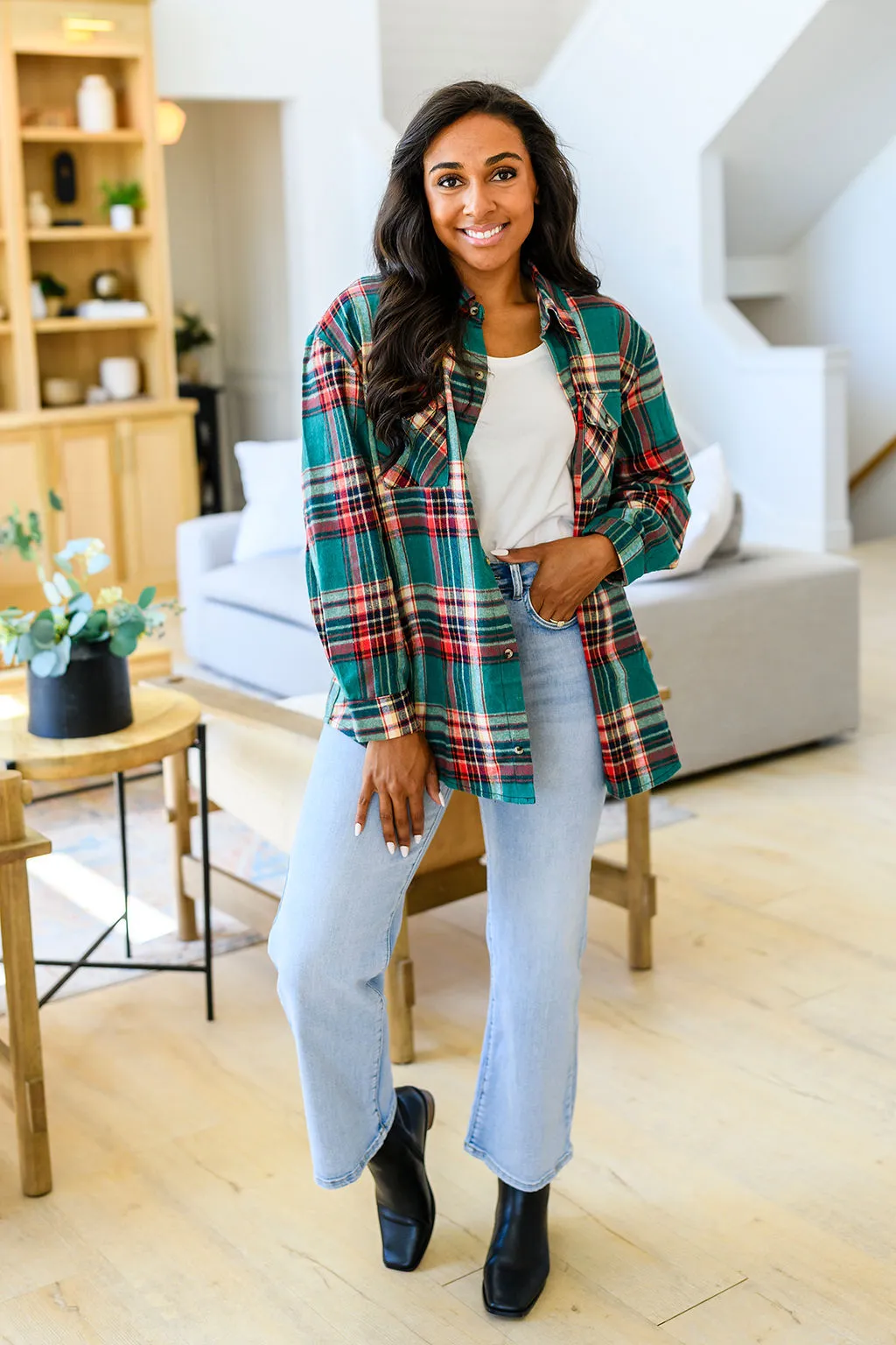 Lightweight Plaid Flannel In Four Colors