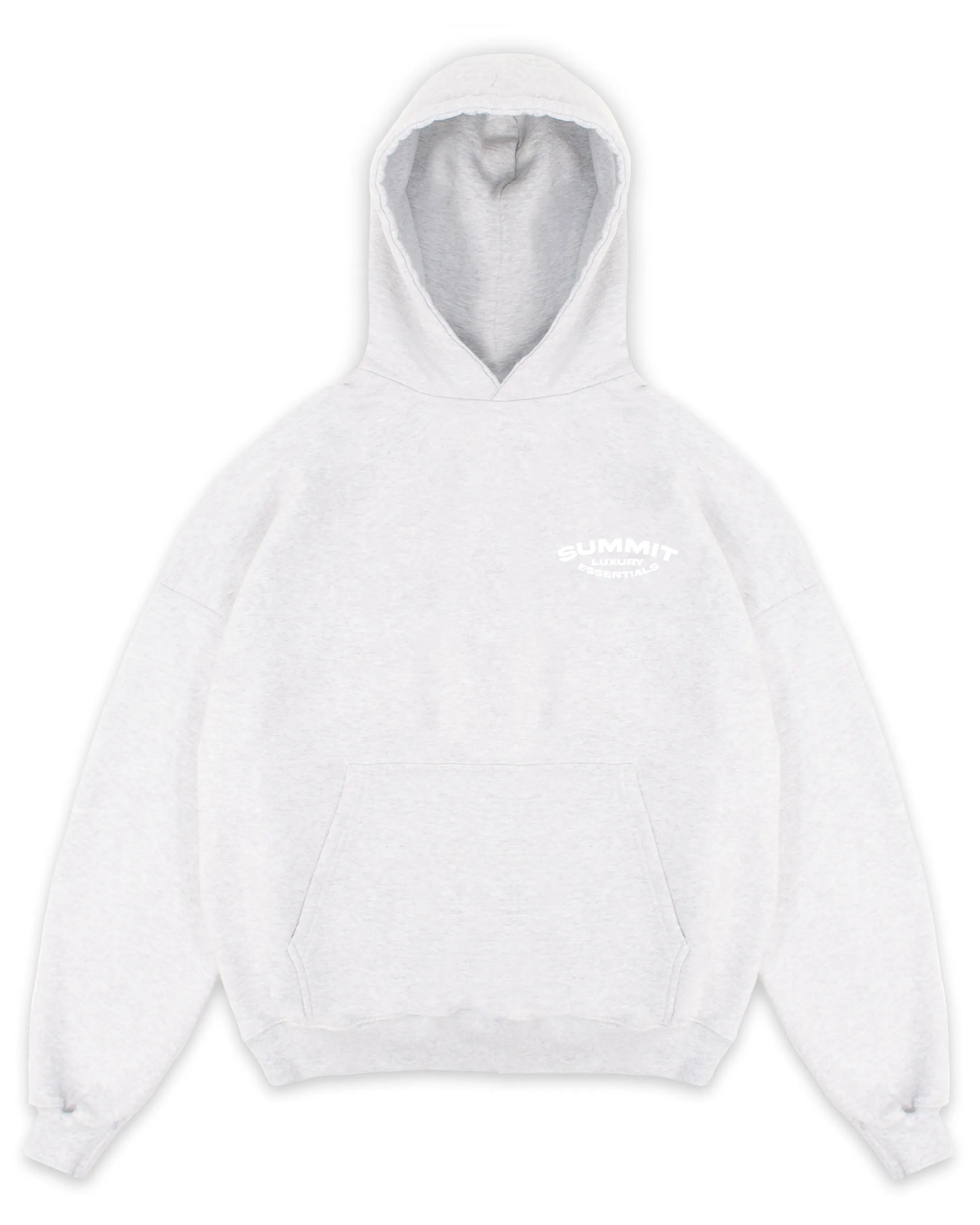 LUXURY ESSENTIALS HOODIE - MARL GREY