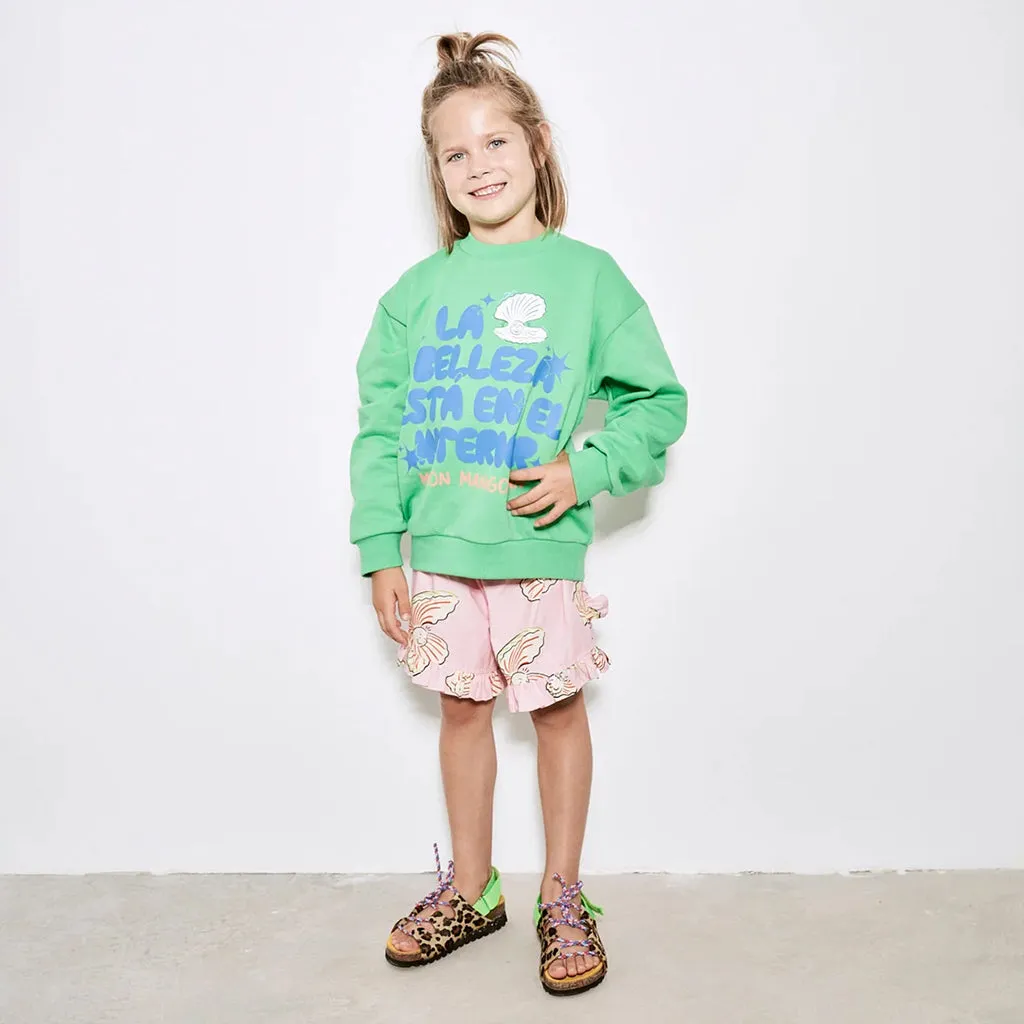 Maison Mangostan Child Oyster Shorts Pink