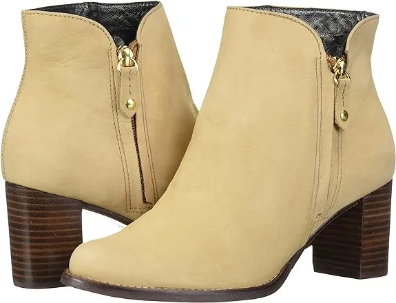 Marc Joseph New York Women's Leather Block Heel Ankle Boot, Sand Nubuck