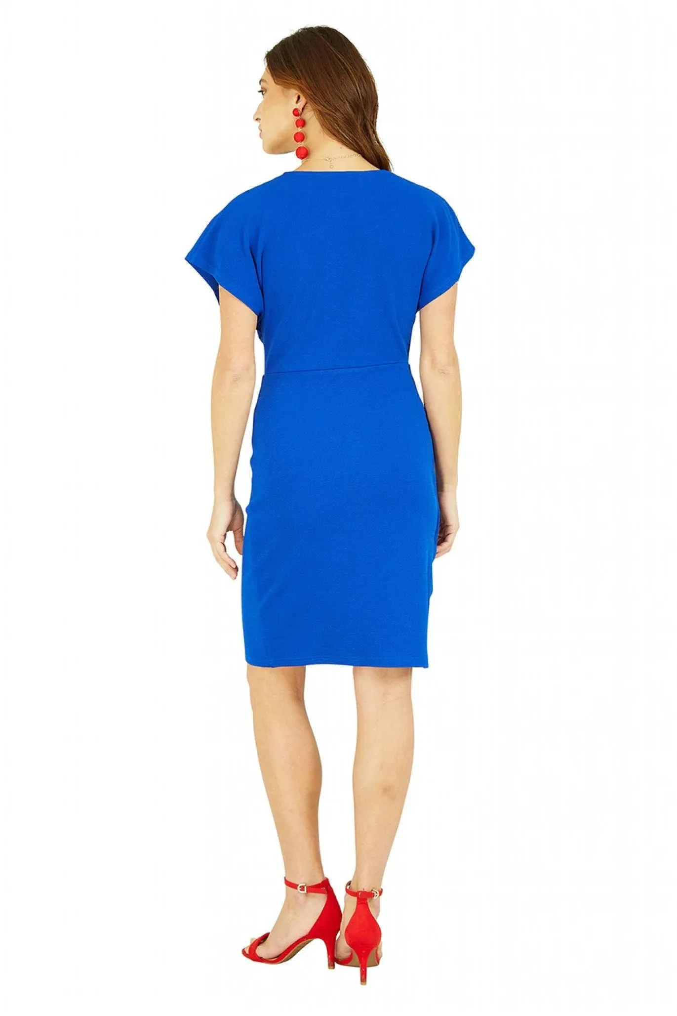 Mela London Blue Wrap Front Dress