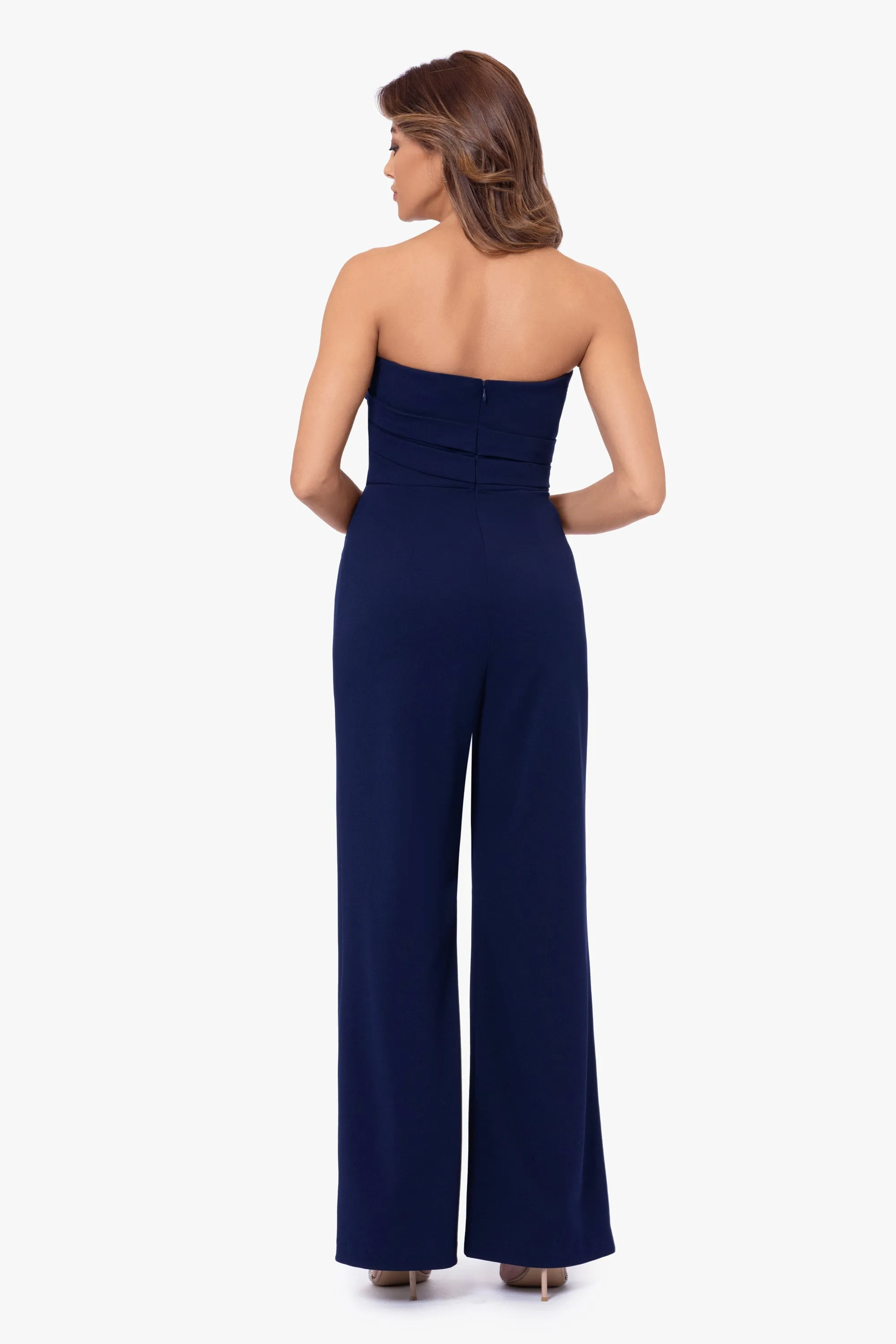 Meredith Sleeveless Scuba Crepe Jumpsuit