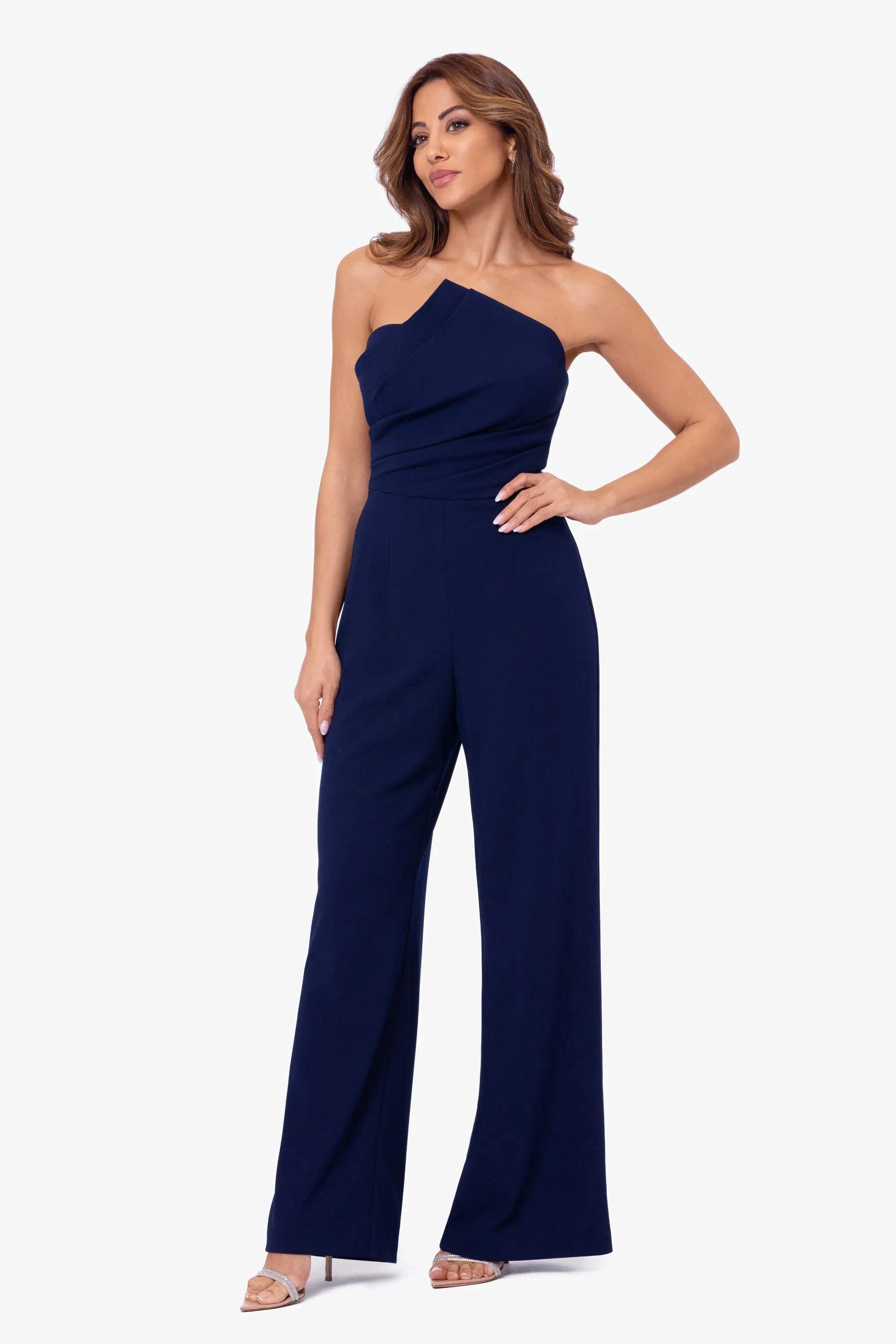 Meredith Sleeveless Scuba Crepe Jumpsuit