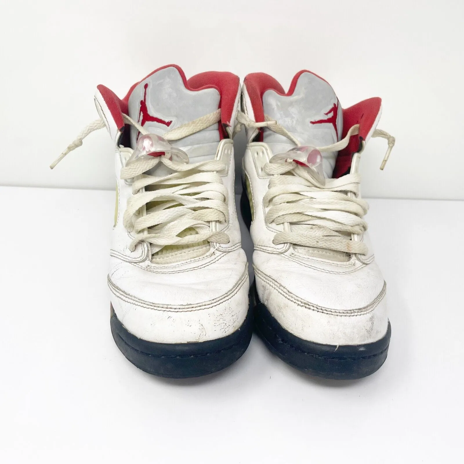 Nike Boys Air Jordan 5 440888-102 White Basketball Shoes Sneakers Size 7Y