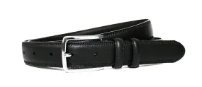 Parisian  - Retold Black Classic leather Belt -  Black