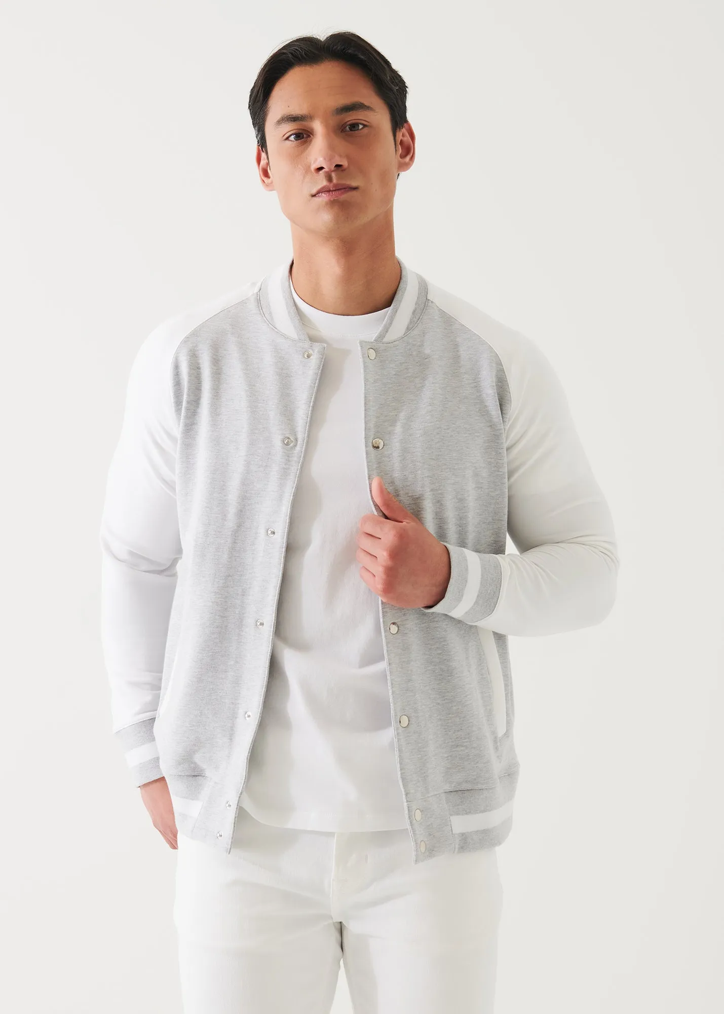 PIMA COTTON FRENCH TERRY BOMBER JACKET