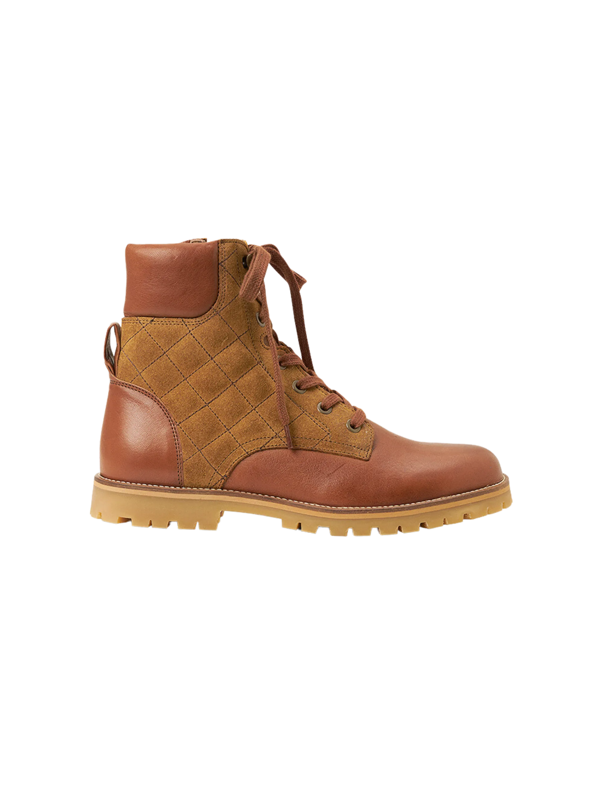 Quilted Saga Boot - Amber suede