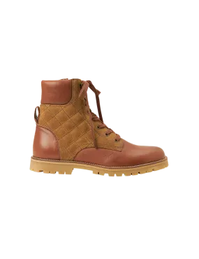 Quilted Saga Boot - Amber suede