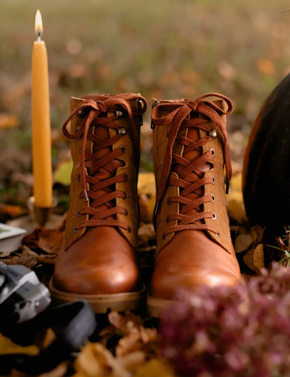 Quilted Saga Boot - Amber suede