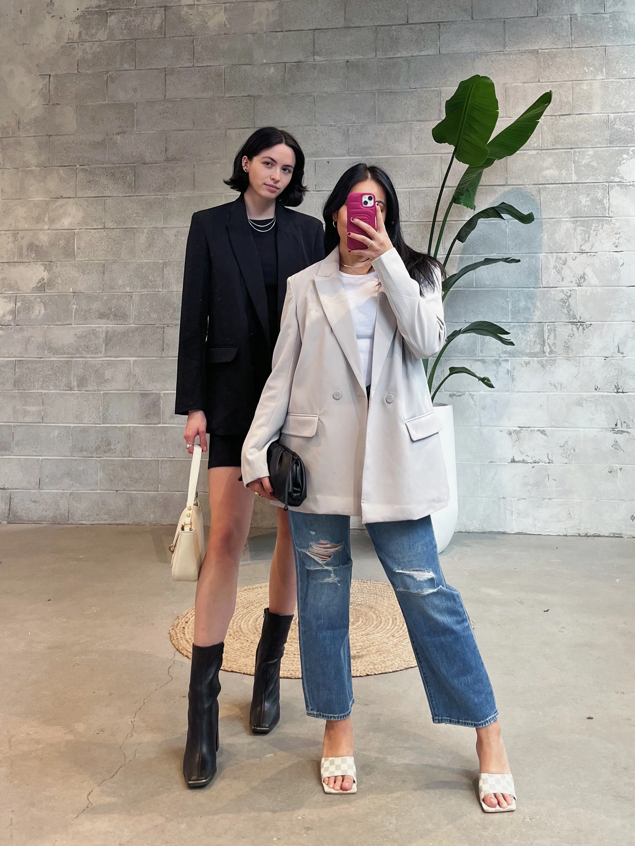 RD STYLE Double Breasted Oversized Blazer Jacket