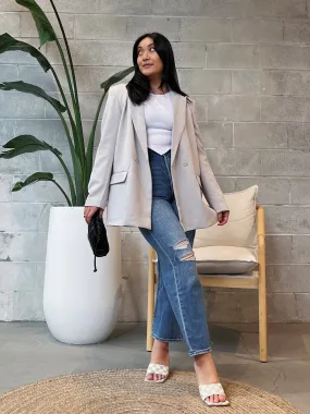 RD STYLE Double Breasted Oversized Blazer Jacket