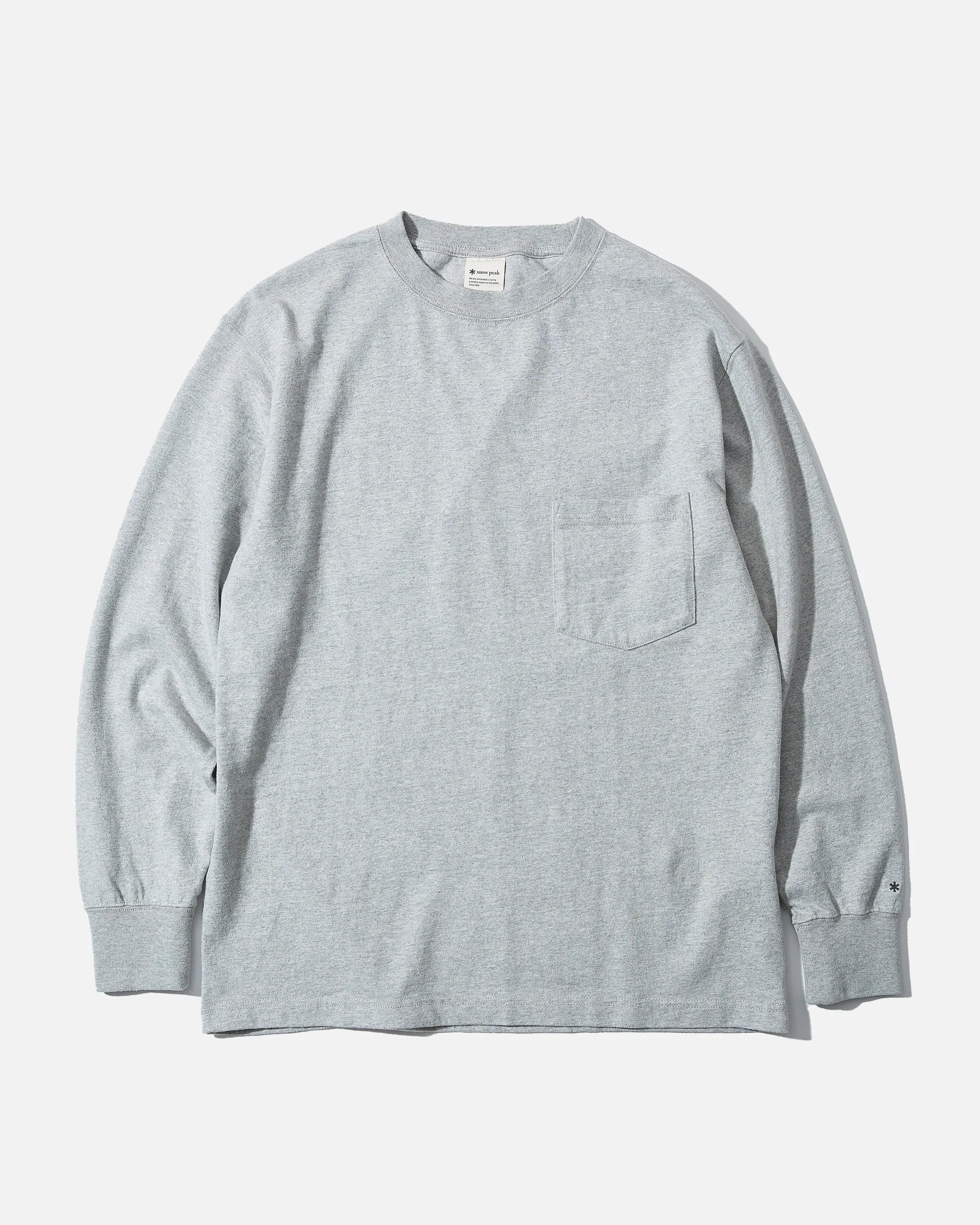 Recycled Cotton Heavy L/S T-Shirt - Grey