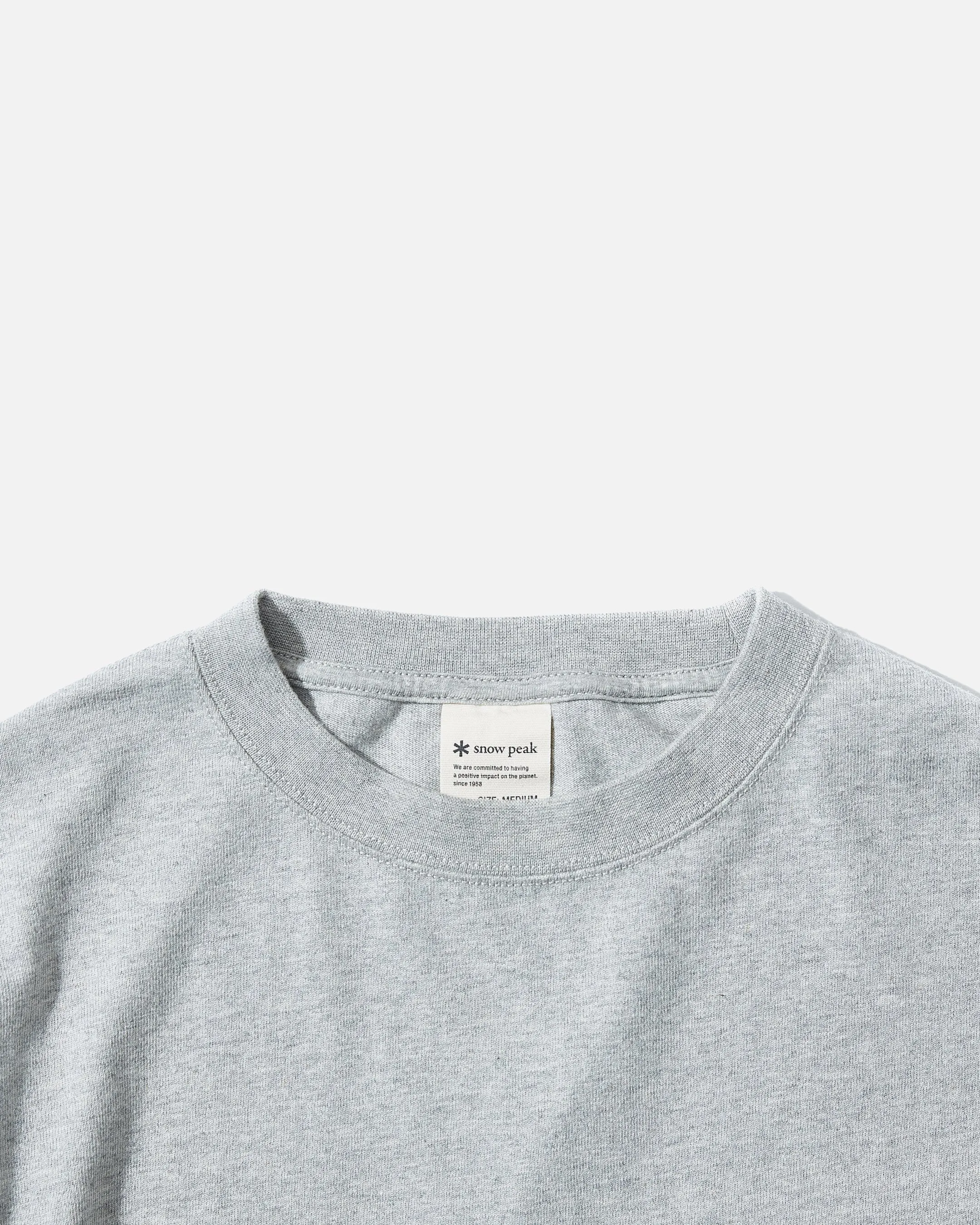 Recycled Cotton Heavy L/S T-Shirt - Grey