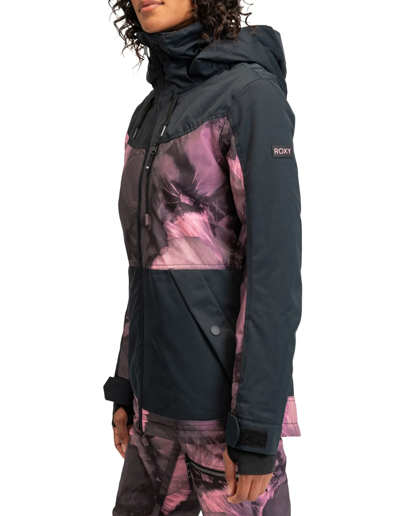 Roxy Women's Presence Parka Technical Snow Jacket - True Black / Pansy Pansy | Shop Coats & Jackets at Trojan Wake Ski S