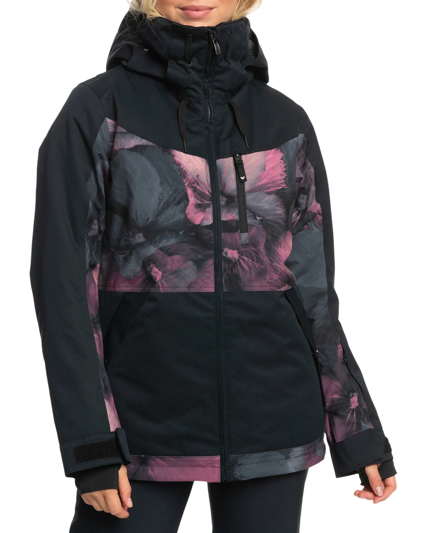 Roxy Women's Presence Parka Technical Snow Jacket - True Black / Pansy Pansy | Shop Coats & Jackets at Trojan Wake Ski S