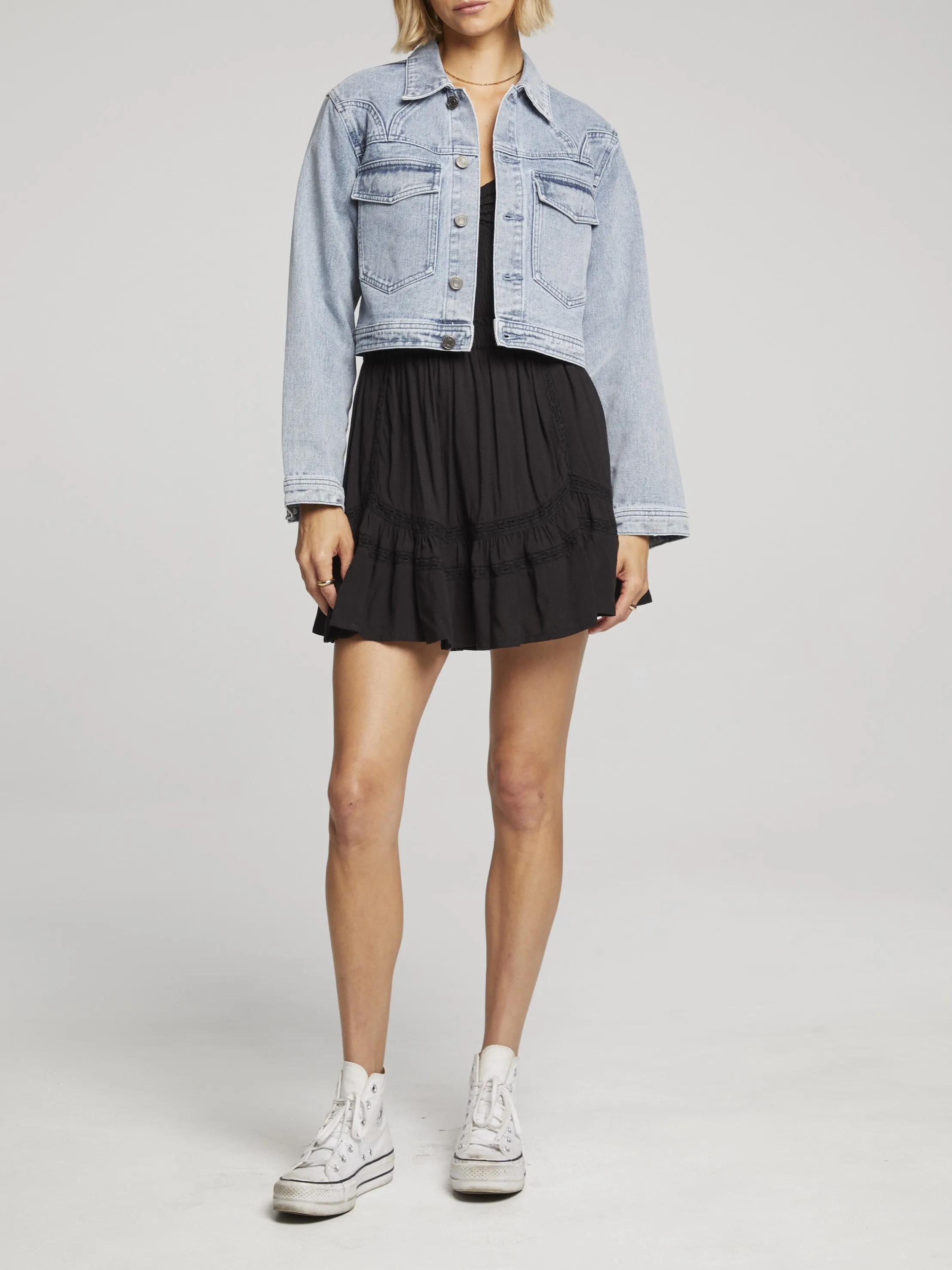 SALTWATER LUXE Crop Denim Jacket