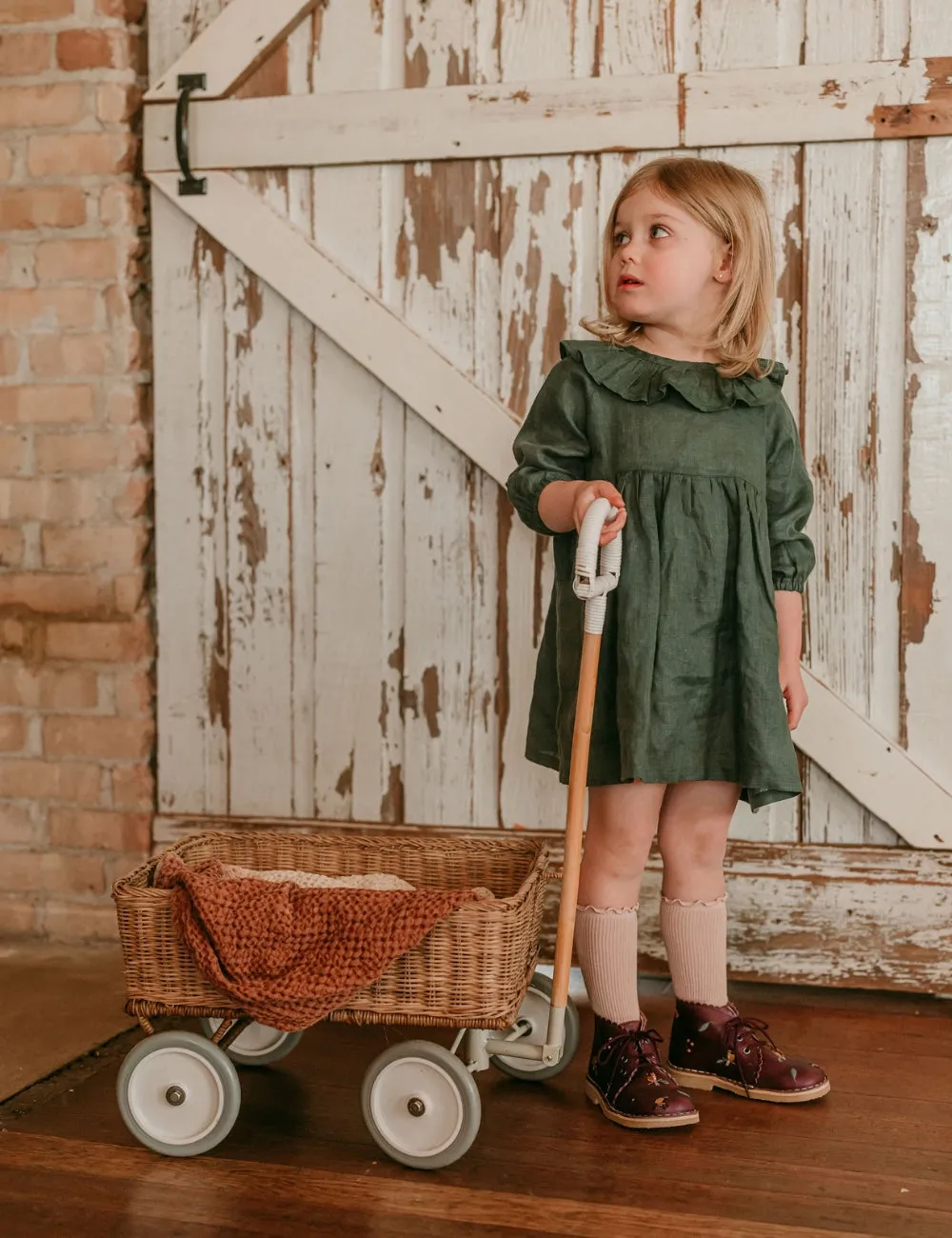 Scallop Boot Birds - Plum