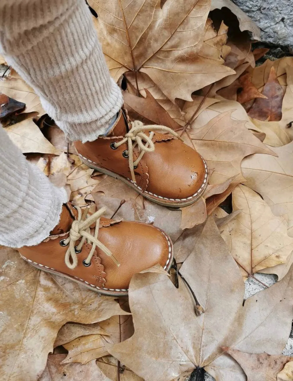 Scallop Boot - Cognac