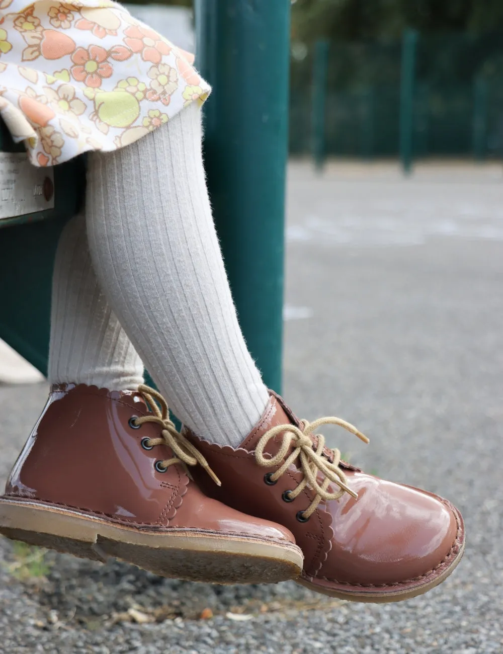 Scallop Boot - Rose Clay Patent