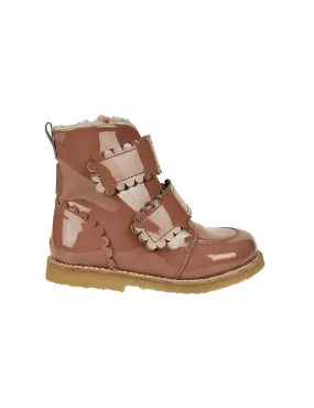 Scallop Winter Boot - Rose Clay Patent