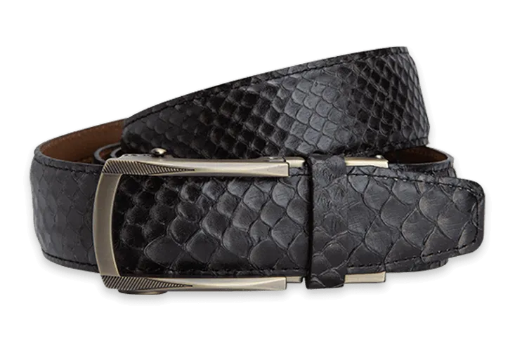 Serpent Black and Taupe, 1 3/8 Strap, Luxury Belt