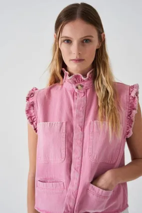 Seventy + Mochi Pablo Waistcoat - Washed Candy Floss: Size 10