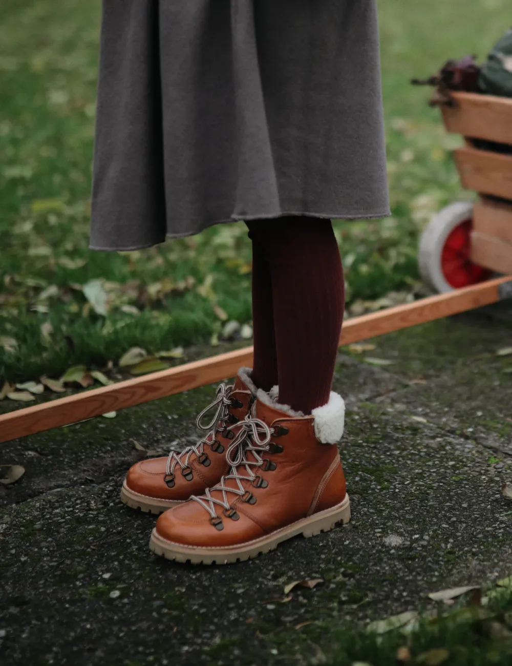 Shearling Winter Boot - Cognac